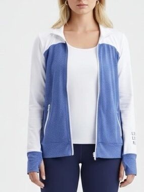 Aeropostale Blue Fitted Athletic Jacket